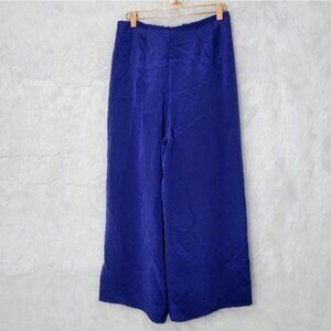 Sympathique Navy Blue Pleated High Waisted Wide Leg Maddie Pants Small